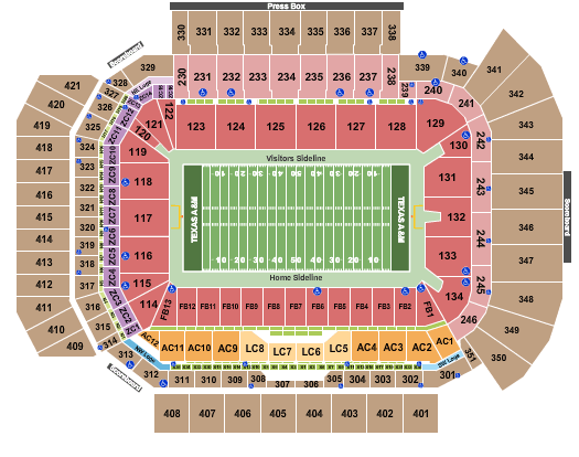 Kyle Field Arkansas Seating Chart